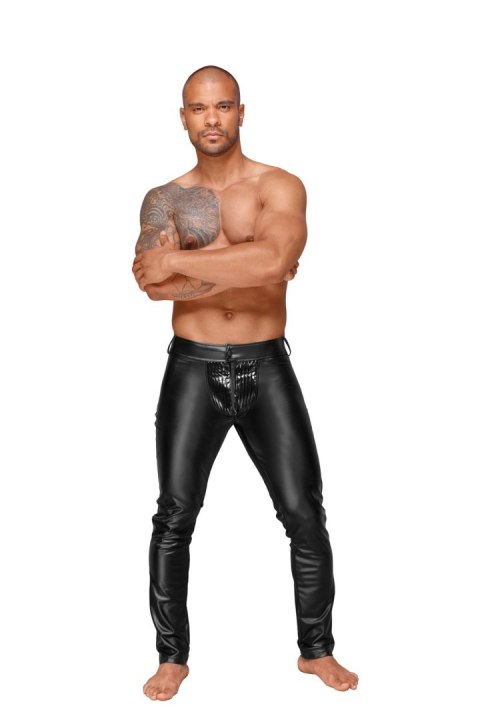 H051 Powerwetlook men's trousers with decorative PVC pleats M H051 Powerwetlook men's trousers with decorative PVC pleats M