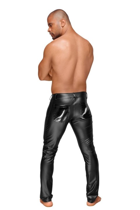 H051 Powerwetlook men's trousers with decorative PVC pleats M H051 Powerwetlook men's trousers with decorative PVC pleats M