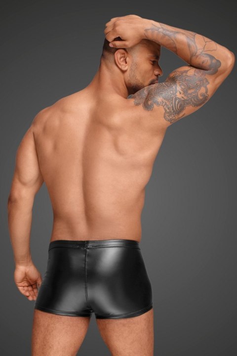 H054 Powerwetlook men's shorts with decorative PVC pleats L H054 Powerwetlook men's shorts with decorative PVC pleats L
