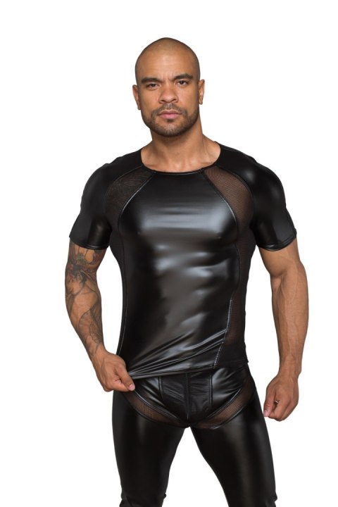 H056 Men's T-shirt made of powerwetlook with 3D net inserts M H056 Men's T-shirt made of powerwetlook with 3D net inserts M