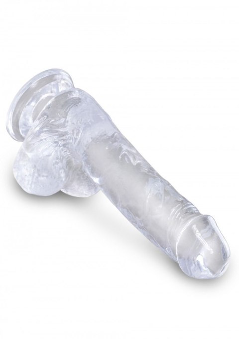 King Cock 6 Inch Cock with Balls Transparant King Cock 6 Inch Cock with Balls Transparant