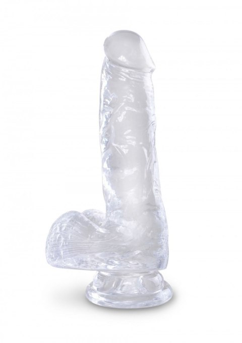 King Cock 6 Inch Cock with Balls Transparant King Cock 6 Inch Cock with Balls Transparant