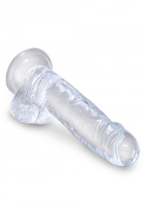 King Cock 7 Inch Cock with Balls Transparant King Cock 7 Inch Cock with Balls Transparant