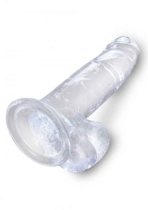King Cock 7 Inch Cock with Balls Transparant King Cock 7 Inch Cock with Balls Transparant