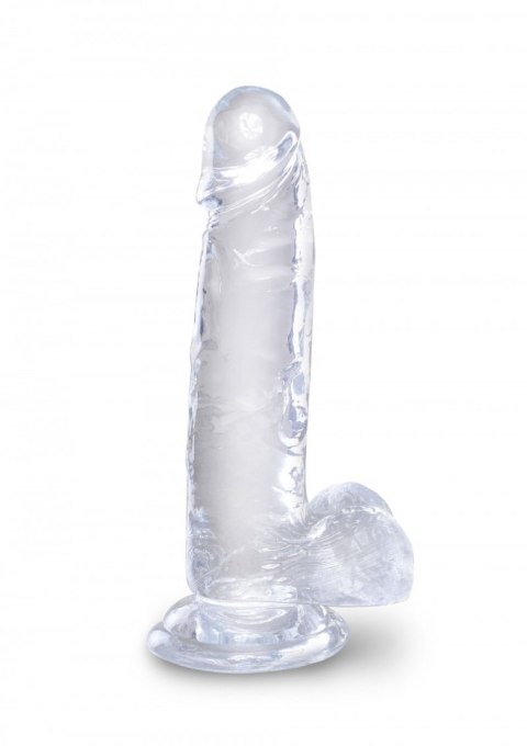 King Cock 7 Inch Cock with Balls Transparant King Cock 7 Inch Cock with Balls Transparant