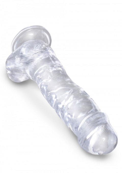 King Cock 8 Inch Cock with Balls Transparant King Cock 8 Inch Cock with Balls Transparant