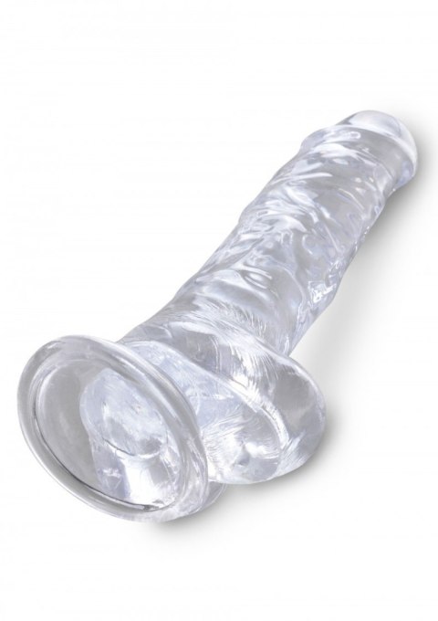 King Cock 8 Inch Cock with Balls Transparant King Cock 8 Inch Cock with Balls Transparant