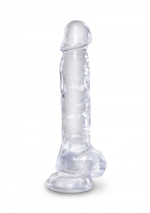 King Cock 8 Inch Cock with Balls Transparant King Cock 8 Inch Cock with Balls Transparant