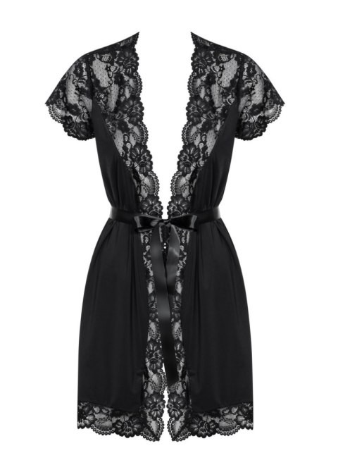 Obsessive 810-PEI-1 szlafrok czarny 2XL/3XL