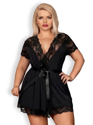 Obsessive 810-PEI-1 szlafrok czarny S/M