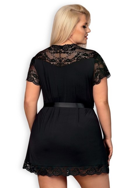 Obsessive 810-PEI-1 szlafrok czarny S/M