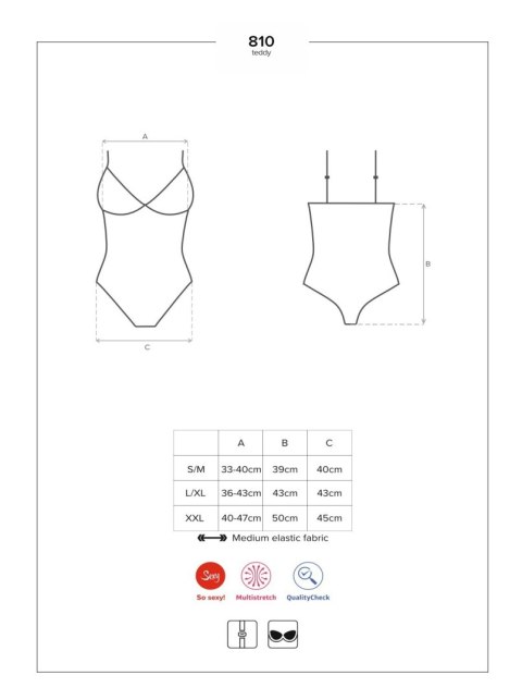 Obsessive 810-TED-1 body czarne 2XL/3XL