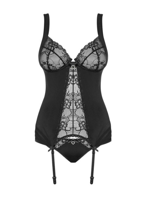 Obsessive gorset czarny z figami Heartina L/XL